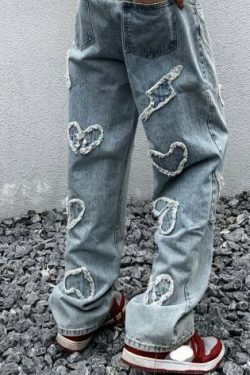 Rosalie Patchwork Retro Jeans - Y2K Summer, 90S Fashion, Grunge, Y2K Club & Party Outfits