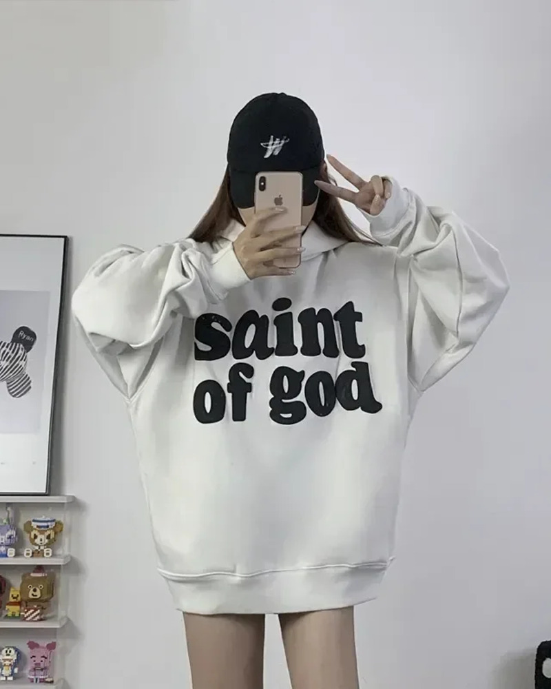 Saint Of God Hoodie - Y2K Summer Grunge, 90S Retro, Gothic Y2K, Pastel Goth, Y2K Saint Of God Hoodie - Y2K Summer Grunge, 90S Retro, Gothic Y2K, Pastel Goth, Y2K