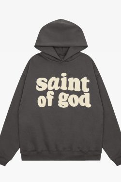 Saint Of God Hoodie - Y2K Summer Grunge, 90S Retro, Gothic Y2K, Pastel Goth, Y2K