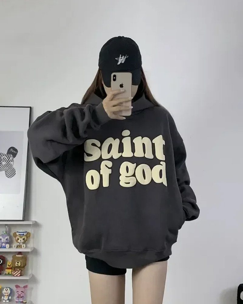 Saint Of God Hoodie - Y2K Summer Grunge, 90S Retro, Gothic Y2K, Pastel Goth, Y2K Saint Of God Hoodie - Y2K Summer Grunge, 90S Retro, Gothic Y2K, Pastel Goth, Y2K