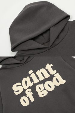 Saint Of God Hoodie - Y2K Summer Grunge, 90S Retro, Gothic Y2K, Pastel Goth, Y2K