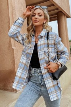 Savannah Long Sleeve Plaid Shirt - Y2K Grunge, 90S Fashion, Retro Style, Summer Y2K Outfits
