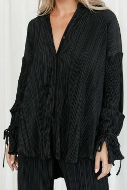 Serenity Pleated Shirt + Pants Set - Y2K Summer, 90S Fashion, Grunge, Retro, Pastel Goth Outfit