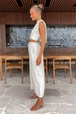 Shilo Linen Set - Y2K Summer & 90S Grunge Outfits, Retro Style, Y2K Party & Club Fashion