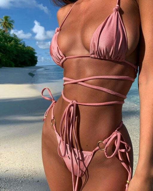 Sicilia Bikini: Y2K Summer Grunge 90S Fashion Retro Style Y2K Outfits Women Y2K Beach