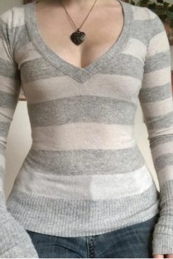 Sophia Striped Long Sleeve Top - Y2K Summer, 90S Fashion, Grunge, Retro, Pastel Goth Outfit