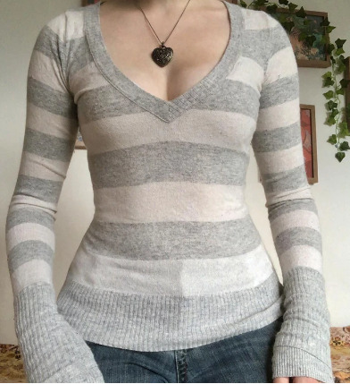 Sophia Striped Long Sleeve Top - Y2K Summer, 90S Fashion, Grunge, Retro, Pastel Goth Outfit Sophia Striped Long Sleeve Top - Y2K Summer, 90S Fashion, Grunge, Retro, Pastel Goth Outfit