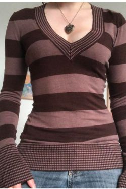 Sophia Striped Long Sleeve Top - Y2K Summer, 90S Fashion, Grunge, Retro, Pastel Goth Outfit