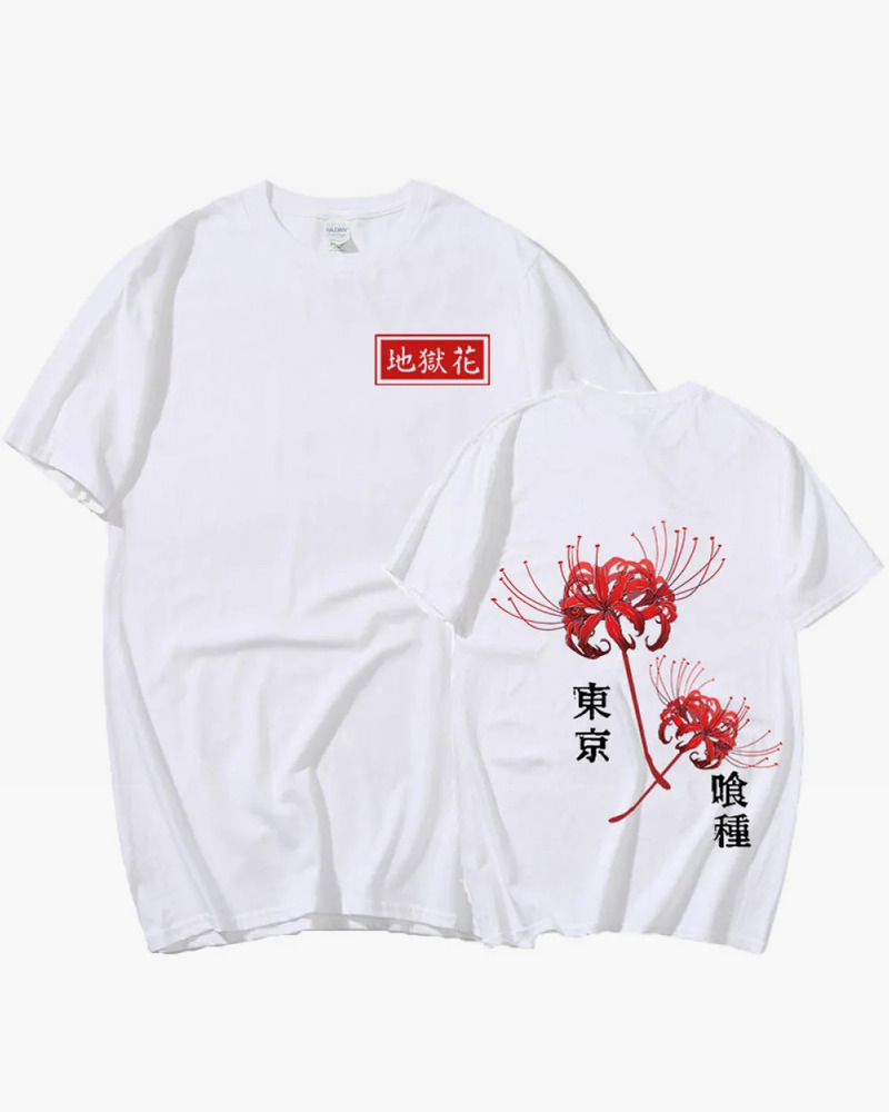 Spider Lily Shirt - Y2K Summer Grunge Top, 90S Fashion, Retro Y2K Club Outfit, Pastel Goth Style