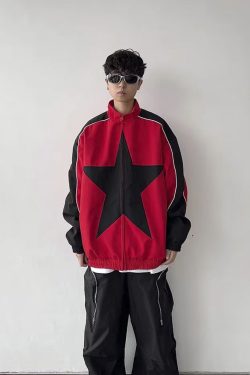 Star Jacket Y2K - Retro 90S Grunge, Summer Y2K Outfits, Popstar & Club Fashion, Gothic Y2K
