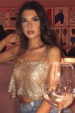 Steela Rhinestone Top - Y2K Summer, 90S Grunge, Retro Party, Y2K Club, Popstar, Gothic Y