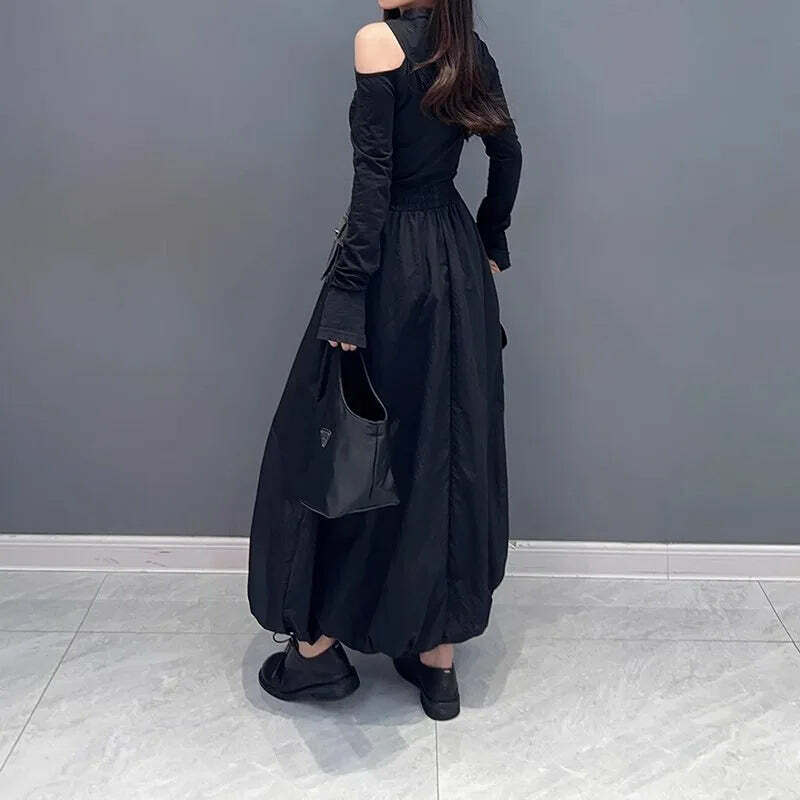 Superaen Y2K Denim Patchwork Skirt - 90S Grunge, Retro, Gothic, Summer & Party Outfits