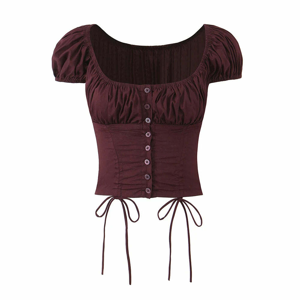 Suri Crop Top - Y2K Summer Grunge, 90S Retro, Pastel Goth, Y2K Party & Club Outfits Suri Crop Top - Y2K Summer Grunge, 90S Retro, Pastel Goth, Y2K Party & Club Outfits