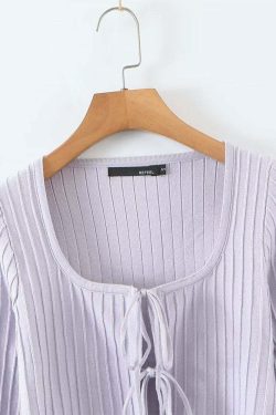 Thalia Sweater - Y2K Summer Grunge Outfit, 90S Fashion, Retro Style, Pastel Goth, Y2K Club Look