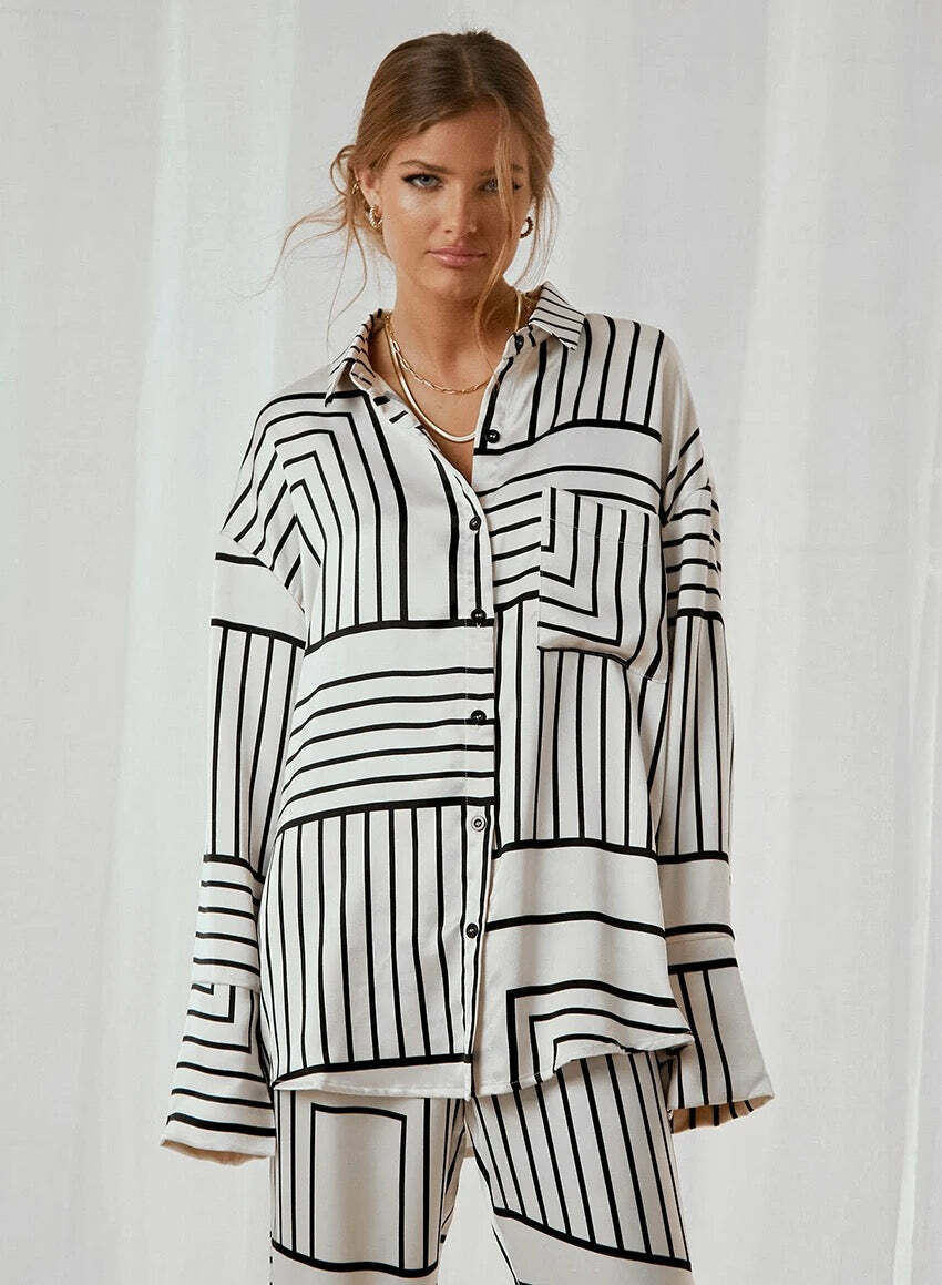 Tokyo Striped Set - Y2K Summer & 90S Fashion, Grunge Outfits, Retro Style, Y2K Club & Party Tokyo Striped Set - Y2K Summer & 90S Fashion, Grunge Outfits, Retro Style, Y2K Club & Party