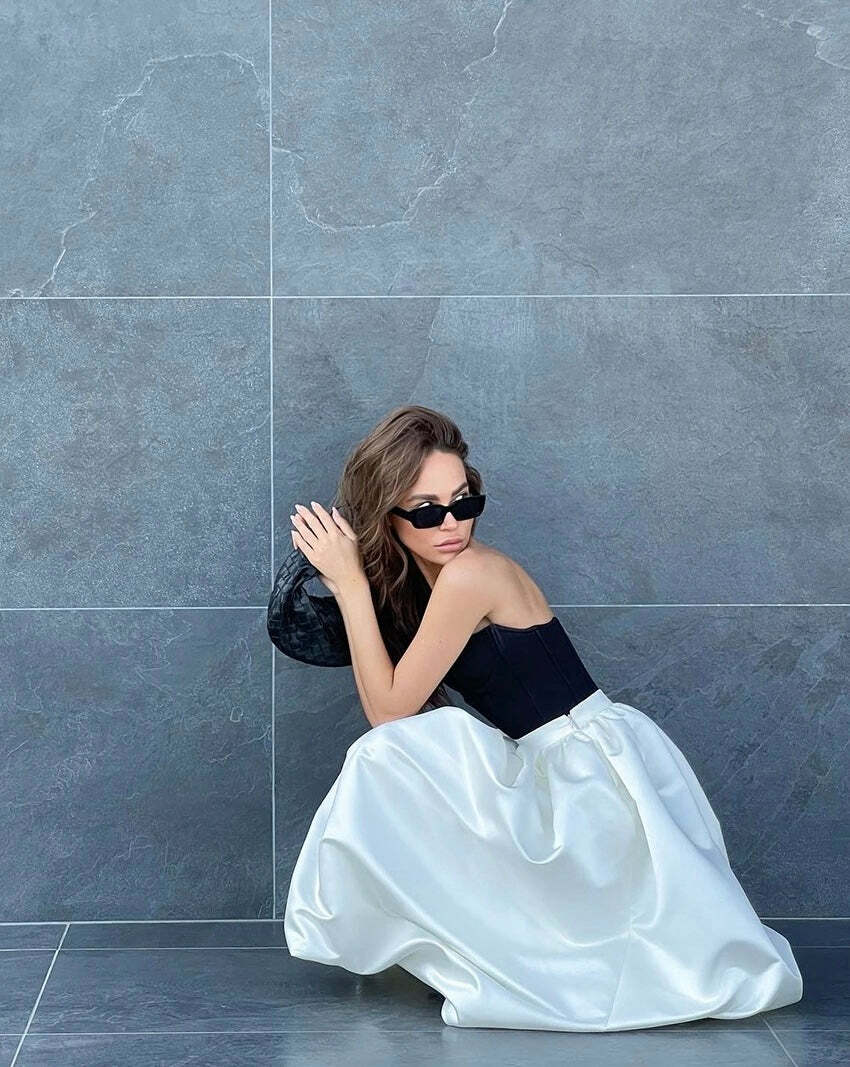 Tonia Midi Skirt - Y2K Summer Grunge Outfit, 90S Fashion, Retro Style, Y2K Party & Club Outfits