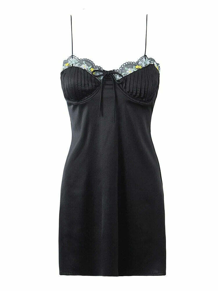 Trinette Black Mini Dress - Y2K Summer, 90S Grunge, Retro Style, Y2K Party & Club Outfits Trinette Black Mini Dress - Y2K Summer, 90S Grunge, Retro Style, Y2K Party & Club Outfits