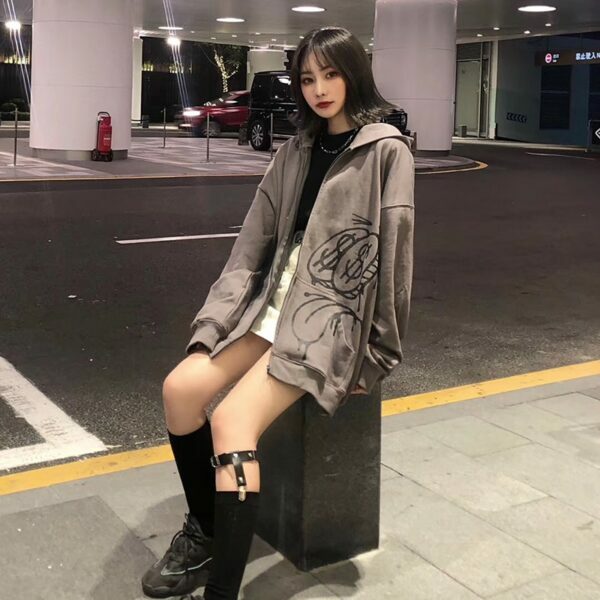 Tulane Graffiti Hoodie - Y2K Summer, 90S Grunge, Retro Hip Hop, Pastel Goth, Y2K Club Outfit Tulane Graffiti Hoodie - Y2K Summer, 90S Grunge, Retro Hip Hop, Pastel Goth, Y2K Club Outfit