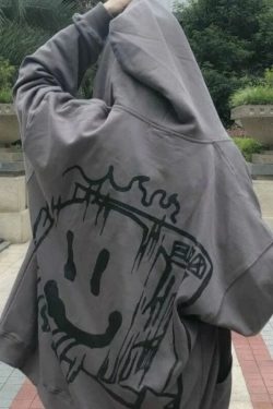 Tulane Graffiti Hoodie - Y2K Summer, 90S Grunge, Retro Hip Hop, Pastel Goth, Y2K Club Outfit