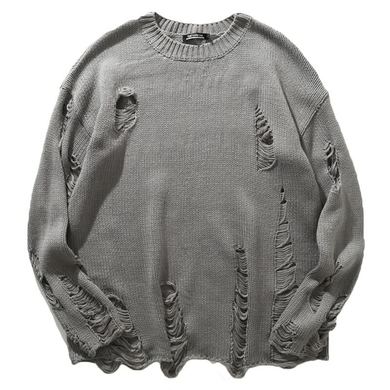 Una Distressed Sweater - Y2K Grunge, 90S Fashion, Retro Style, Summer Y2K Outfits, Gothic Y2 Una Distressed Sweater - Y2K Grunge, 90S Fashion, Retro Style, Summer Y2K Outfits, Gothic Y2