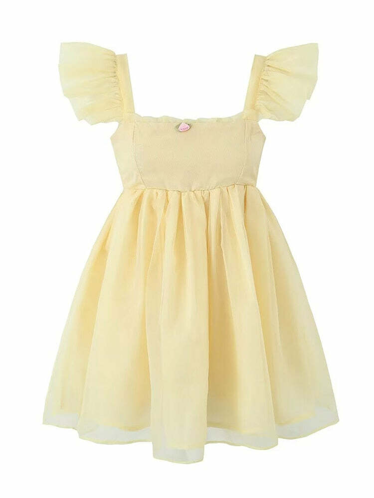 Una Mini Dress - Y2K Summer Grunge Outfit, 90S Fashion, Retro Style, Pastel Goth, Y2K Party Look