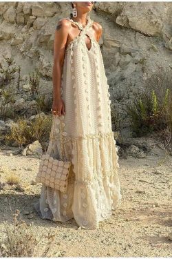 Valenka Maxi Dress - Y2K Summer Grunge Outfit, 90S Retro Style, Pastel Goth, Y2K Party