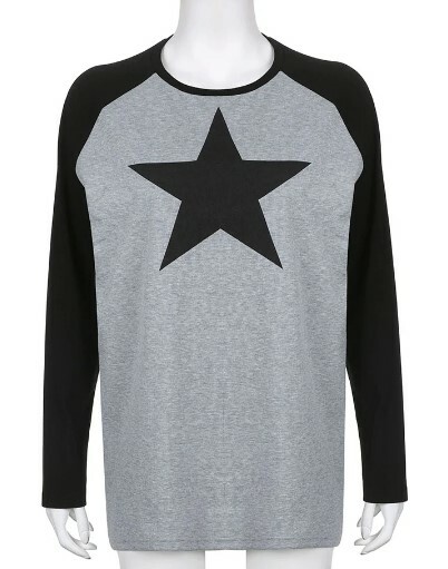 Valerie Long Sleeve Star Top - Y2K Summer, 90S Grunge, Retro, Pastel Goth, Y2K Party Outfit Valerie Long Sleeve Star Top - Y2K Summer, 90S Grunge, Retro, Pastel Goth, Y2K Party Outfit