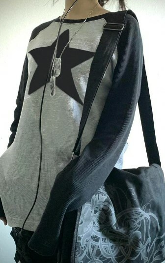 Valerie Long Sleeve Star Top - Y2K Summer, 90S Grunge, Retro, Pastel Goth, Y2K Party Outfit Valerie Long Sleeve Star Top - Y2K Summer, 90S Grunge, Retro, Pastel Goth, Y2K Party Outfit