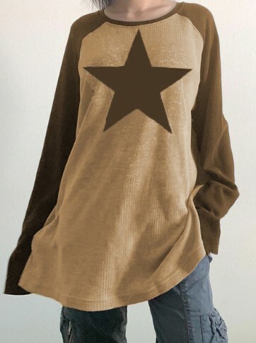 Valerie Long Sleeve Star Top - Y2K Summer, 90S Grunge, Retro, Pastel Goth, Y2K Party Outfit Valerie Long Sleeve Star Top - Y2K Summer, 90S Grunge, Retro, Pastel Goth, Y2K Party Outfit