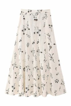 Victoria Midi Skirt - Y2K Summer Grunge Outfit, 90S Fashion, Retro Style, Pastel Goth Vibes