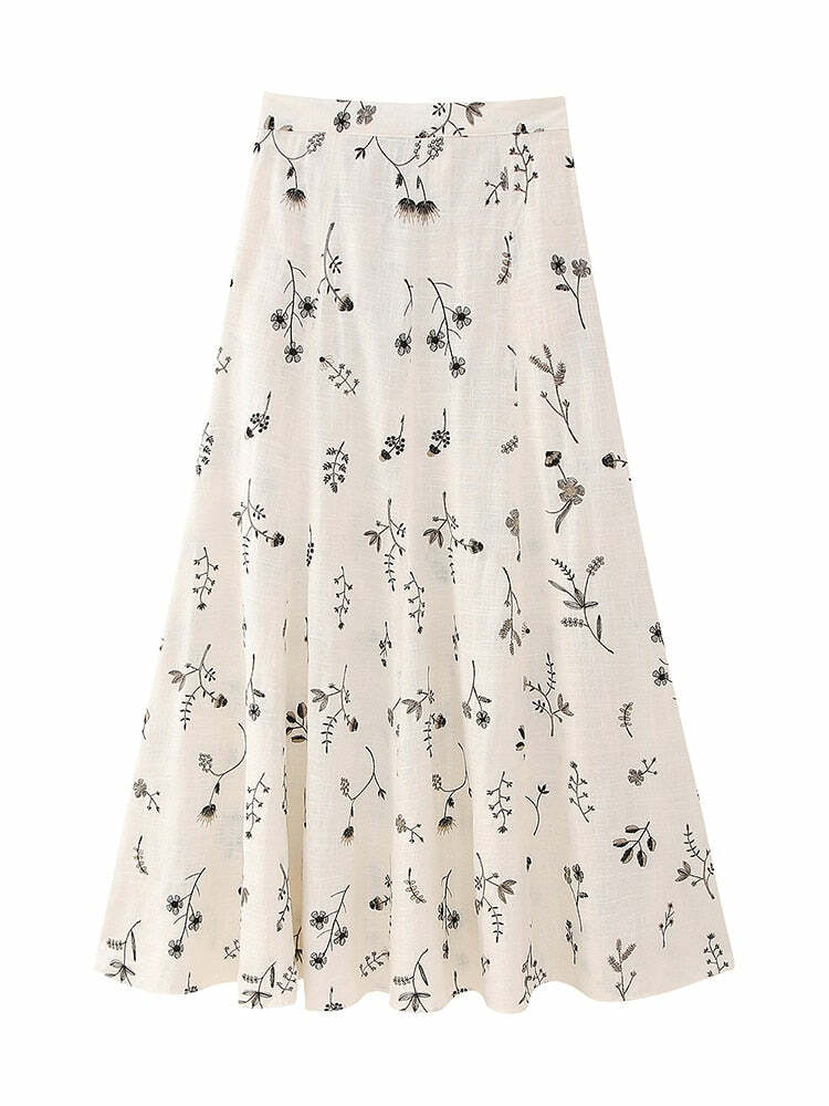 Victoria Midi Skirt - Y2K Summer Grunge Outfit, 90S Fashion, Retro Style, Pastel Goth Vibes Victoria Midi Skirt - Y2K Summer Grunge Outfit, 90S Fashion, Retro Style, Pastel Goth Vibes