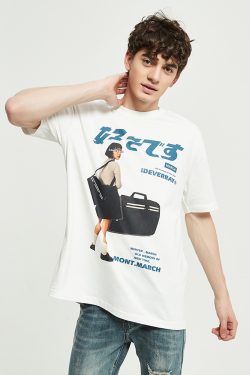 Vintage Japanese Shirt - Y2K Summer Grunge, 90S Retro, Pastel Goth, Y2K Club & Party Outfits