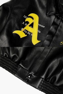 Vintage Leather Jacket - Y2K Grunge, 90S Fashion, Retro Style, Y2K Party & Club Outfits