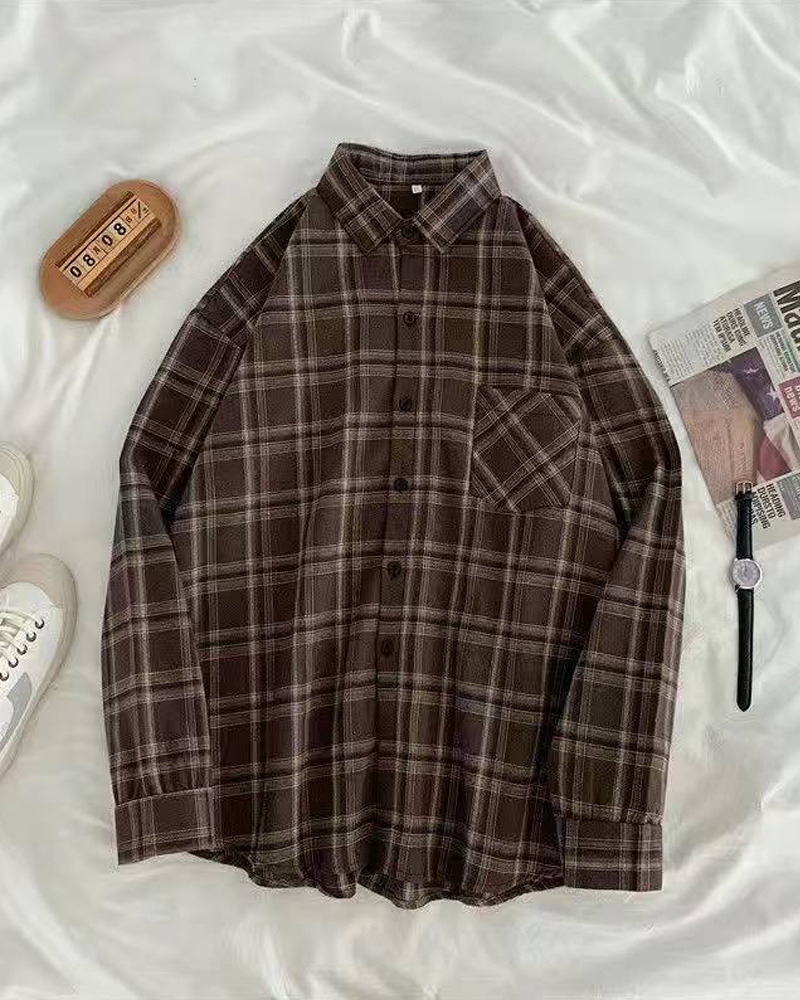Vintage Plaid Shirt - Y2K Summer Grunge, 90S Retro, Pastel Goth, Y2K Club & Party Outfits Vintage Plaid Shirt - Y2K Summer Grunge, 90S Retro, Pastel Goth, Y2K Club & Party Outfits