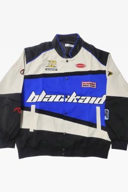 Vintage Racing Jacket - Y2K Summer, 90S Grunge, Retro Hip Hop, Pastel Goth, Y2K Party Outfit