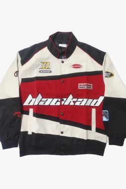 Vintage Racing Jacket - Y2K Summer, 90S Grunge, Retro Hip Hop, Pastel Goth, Y2K Party Outfit
