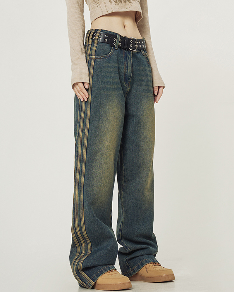 Vintage Wide Leg Jeans - Y2K Summer, 90S Grunge, Retro Hip Hop, Pastel Goth, Y2K Popstar Style