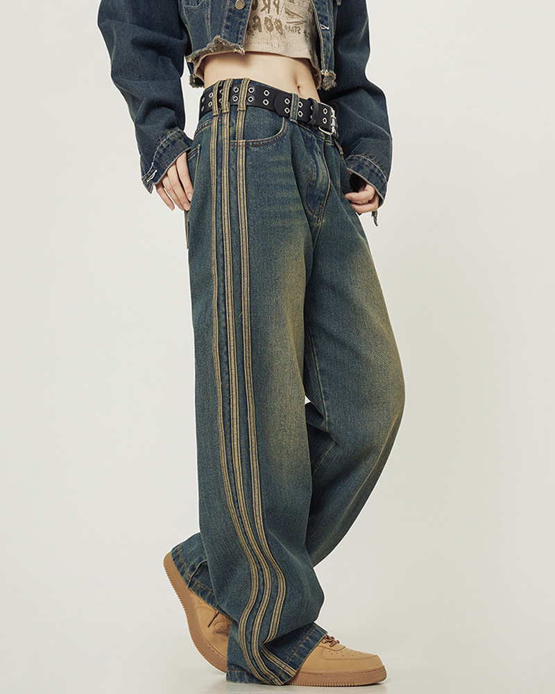 Vintage Wide Leg Jeans - Y2K Summer, 90S Grunge, Retro Hip Hop, Pastel Goth, Y2K Popstar Style