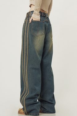 Vintage Wide Leg Jeans - Y2K Summer, 90S Grunge, Retro Hip Hop, Pastel Goth, Y2K Popstar Style