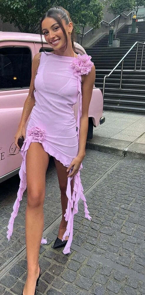 Vivianne Mini Dress - Y2K Summer Outfit, 90S Fashion, Grunge, Retro Style, Y2K Party Look