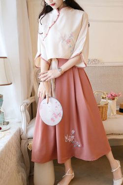 White And Pink Kimono Set - Y2K Summer Outfit, 90S Fashion, Grunge, Retro Style, Pastel Goth