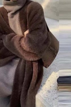 White Long Cardigan - Y2K Grunge, 90S Retro, Knitted Fluffy Cashmere Sweater Coat, Vintage Style