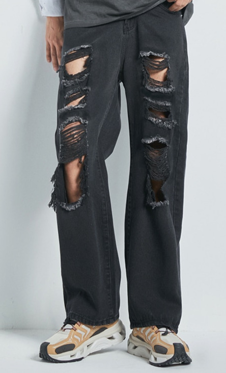 Willow Distressed Jeans - Y2K Summer Grunge, 90S Retro, Gothic Y2K, Hip Hop Fashion, Y2K