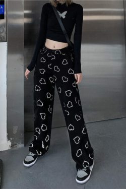 Willow Heart Pants - Y2K Summer Grunge & 90S Retro Fashion For Women, Perfect Y2K Party Outfit