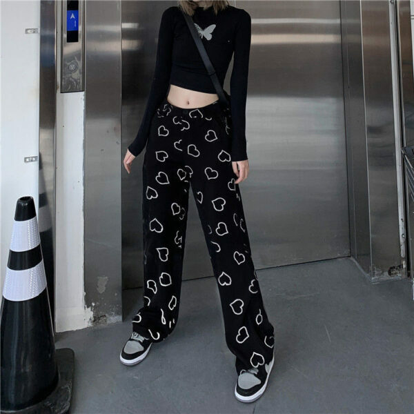 Willow Heart Pants - Y2K Summer Grunge & 90S Retro Fashion For Women, Perfect Y2K Party Outfit Willow Heart Pants - Y2K Summer Grunge & 90S Retro Fashion For Women, Perfect Y2K Party Outfit