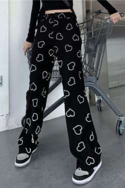 Willow Heart Pants - Y2K Summer Grunge & 90S Retro Fashion For Women, Perfect Y2K Party Outfit