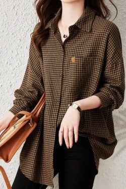 Ximena Long Sleeve Casual Shirt - Y2K Summer, 90S Grunge, Retro 70S, Pastel Goth, Y2