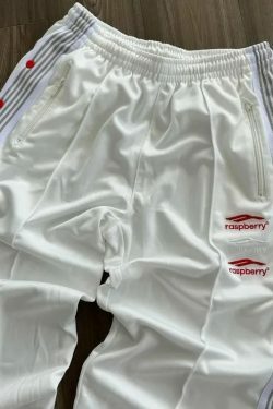 Y2K Aesthetic Striped Baggy Sweatpants - Hip-Hop Street Style, Grunge, Retro 90S Fashion