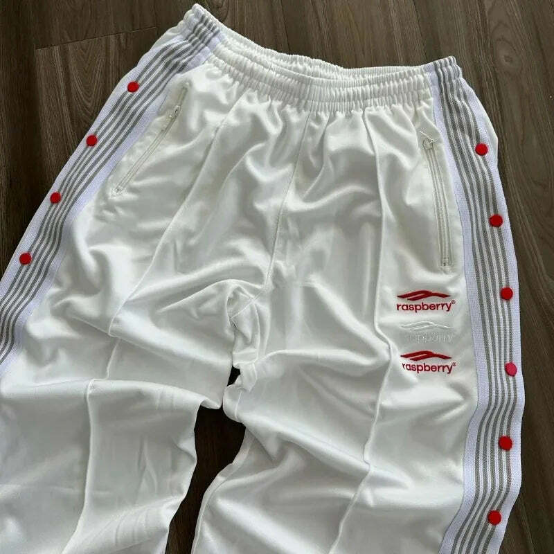 Y2K Aesthetic Striped Baggy Sweatpants - Hip-Hop Street Style, Grunge, Retro 90S Fashion Y2K Aesthetic Striped Baggy Sweatpants - Hip-Hop Street Style, Grunge, Retro 90S Fashion