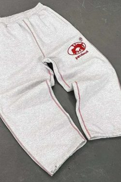 Y2K Aesthetic Striped Baggy Sweatpants - Hip-Hop Street Style, Grunge, Retro 90S Fashion